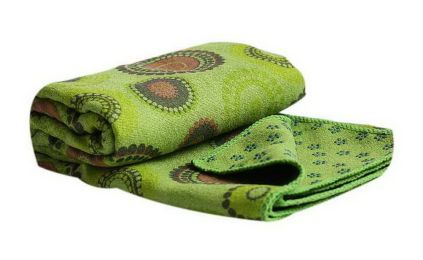 Green Grassland Totem Style Printing Absorbent Yoga Mat Non-slip Yoga Shop Towel