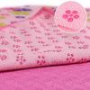 Dark Purple Peony Style Printing Sweat Mattress Non-slip Thicker Yoga Shop Towel